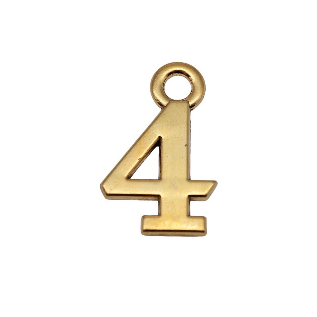 Number Tags Charms Alloy Pendants For Birthday Party Jewelry Making Accessories