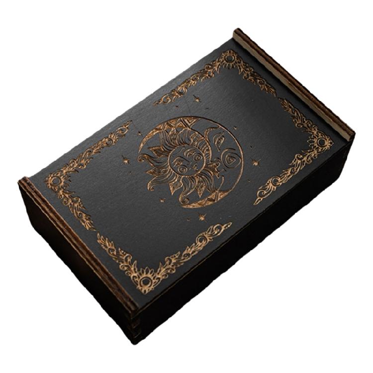 Tarots Card Case Holder Wood Tarots Card Box Tarots Deck Holder Container Game Tarots Deck Card Organizers Storage Box