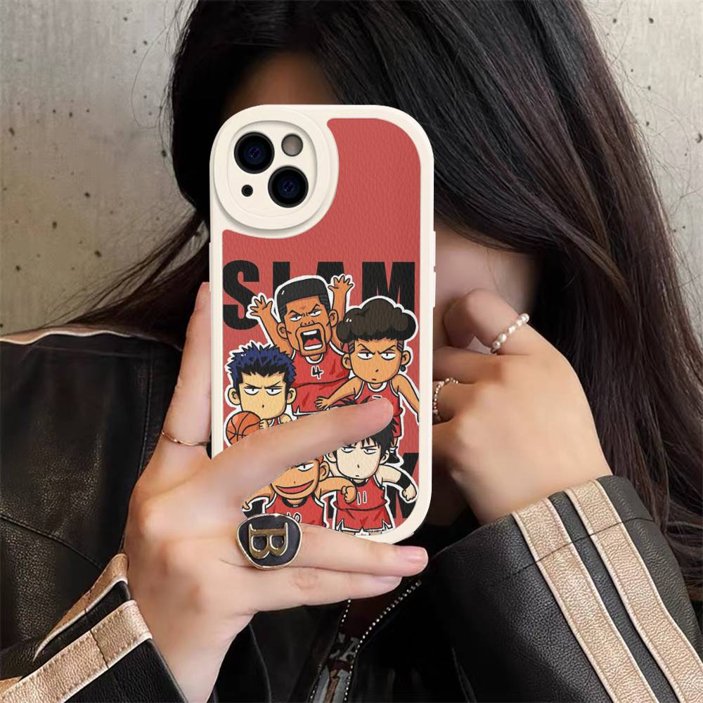 Lovely Anime S-Slam D-Dunk Phone Cover For IPhone 11 12 13 14 15 16 Pro Max Mini Plus Soft Leather Case