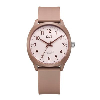 [Citizen Q&Q] Q&Q 100m Water Resistant Lightweight Watch with Easy-to-Read Dial, Simple Design V52A-503VK Brown.