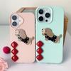Cartoon Dog Blue/Pink Phone Case Protective Cover for iPhone 13/14/15/16 Pro Max