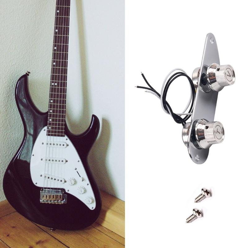 2 Way Guitar Control Plate Wire Loaded Prewired Control Plate with 2 Way Switches Electric Guitar Part Replacement