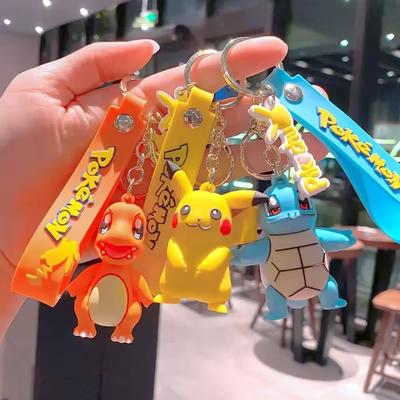 Figurine Pikachu originale porte-clés dessin animé tendance Pokmon anime modèle décoratif décoration voiture jouet pour enfants