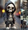 Halloween Alien Skeleton Resin Ornament for Party and Garden Decor