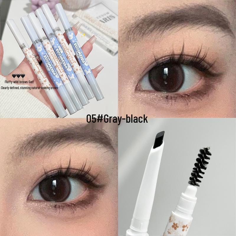 

Susi Meida Двусторонний ультратонкий стойкий водостойкий карандаш для бровей, не размазывающийся, для естественных диких бровей