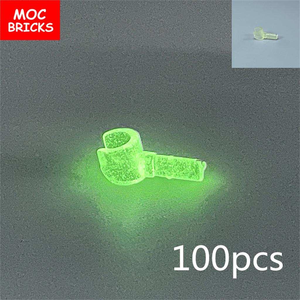 MOC Bricks Luminous Ghost Wolf Head Hands Heart Model Figure Body Part Small Compatible Educational Building Blocks Boy's Toys