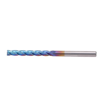 Milling Cutter 4Flute Tungsten Steel End Mill NanoBlue Coating CNC Cutter Bit 3.175x25x50mm