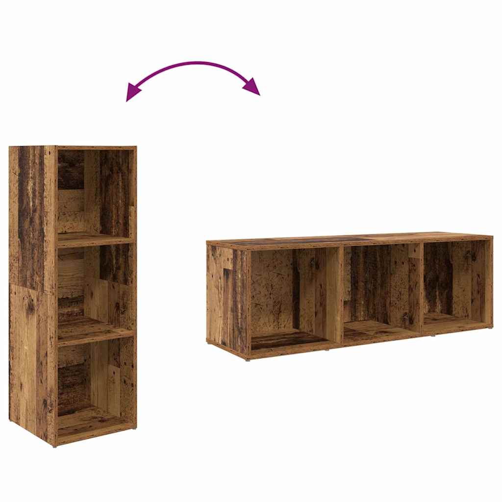 Wall Mounted TV Cabinet Set 3 Pcs Brown Particleboard