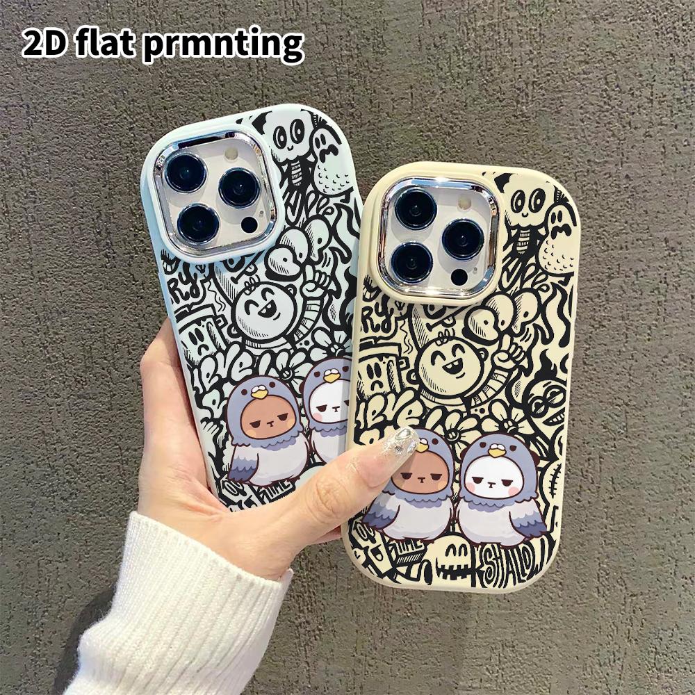 Phone Case: 2D Flat Design Suitable for iPhone 18 17 16 15 14 13 Pro Protective Case, Couple Style, Little Bird Full-head Cover, Christmas and Hallowe