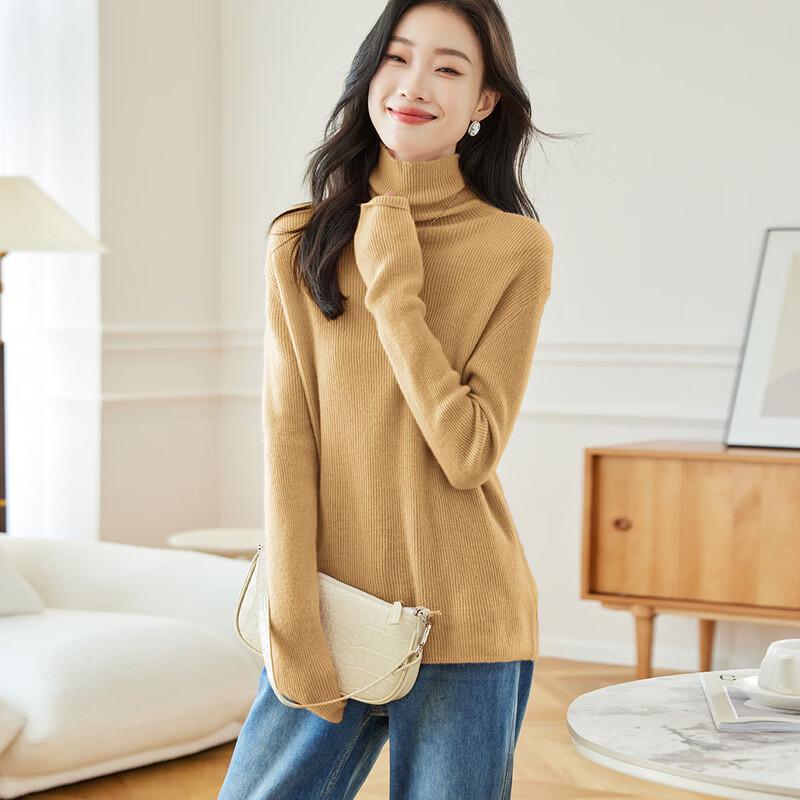 

Srcr Women s 100% Pure Wool High-Neck Sweater One Size