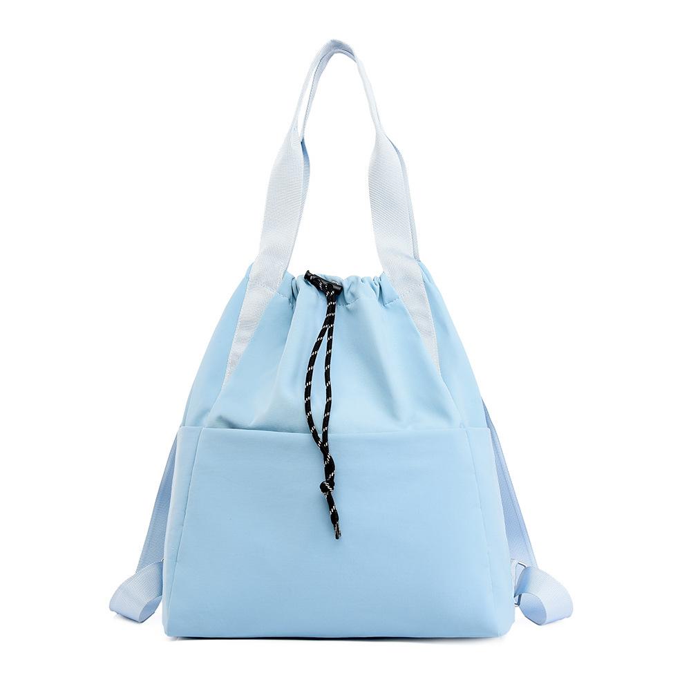 

New drawstring drawstring pocket women s large capacity lightweight and simple backpack versatile casual student school bag one size fits all синій