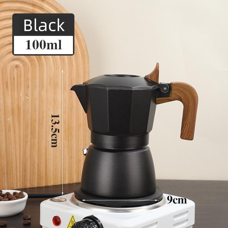 Verbesserte Doppelventil-Mokkakanne Doppelventil-Extraktionshohle visuelle Espressokanne Professionelle Kaffeeausrüstung für das Home-Café im Freien