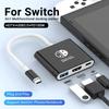 FOR Portable Nintendo Switch Docking Station TYPE-C Hub with HDMI and USB 3.0 Perfect for Travel and Gaming