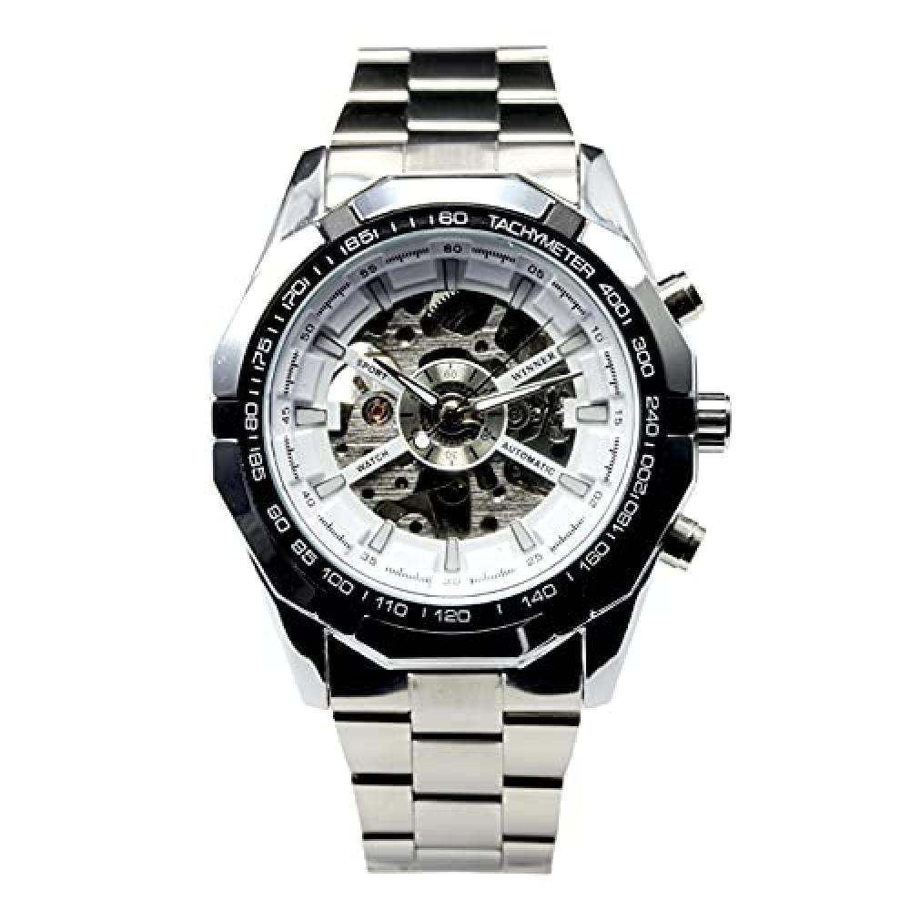 

Atw025 Wht [] No Brand Автоматические наручные часы Тяжелый большой корпус Скелетон Простые механические наручные часы