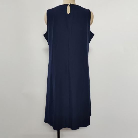 Women's Summer Dress Casual Sleeveless Crew Neck Midi Dress Holiday Travel Shift Sundress