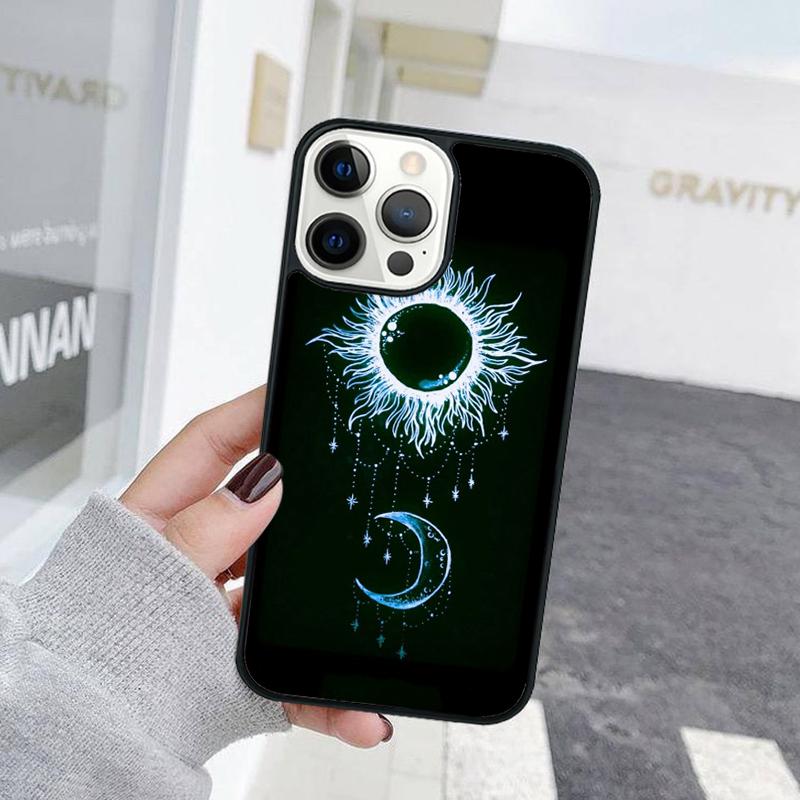 Indian Hand Holding Sun Moon Face Phone Case For iPhone 17 Air 15 16 Cover 11 13 14 Pro Max 12 Plus Max Fundas
