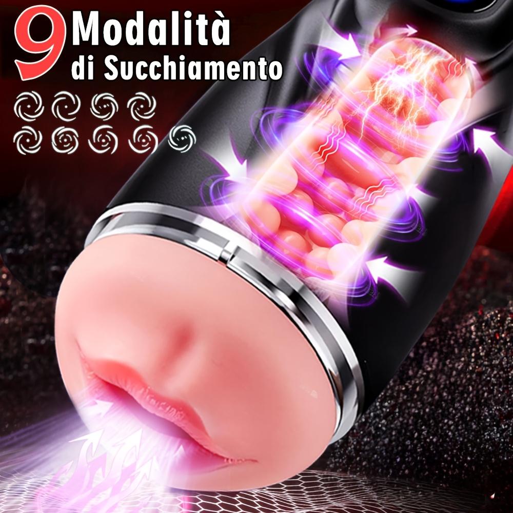 App-controlled Male Masturbator Featuring 9 Suction Modes and 9 Vibration Modes. Male Adult Toy.