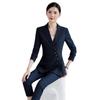 Women's High-End Striped Suit Set - Autumn 2024 Fashion, Elegant Professional Wear, Formal Goddess Style