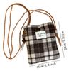 Casual Plaid Tote Bag, Hand Washable Polyester Lined Shoulder Bag with Adjustable Strap and Buckle Closure for Phone and Lipstick Storage