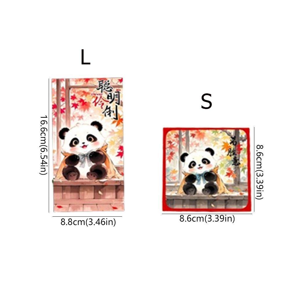 6pcs Cute New Year Panda Red Envelopes Traditional Gifts Packing Bags  Kids Gifts