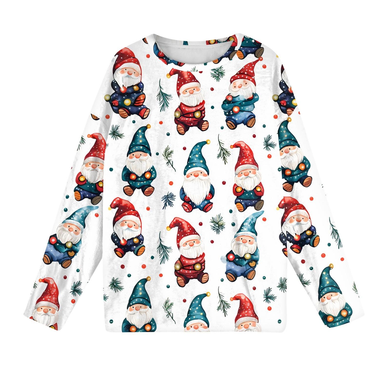 

Женская мода зимние принтованные длинные рукава женские пижамы топы L