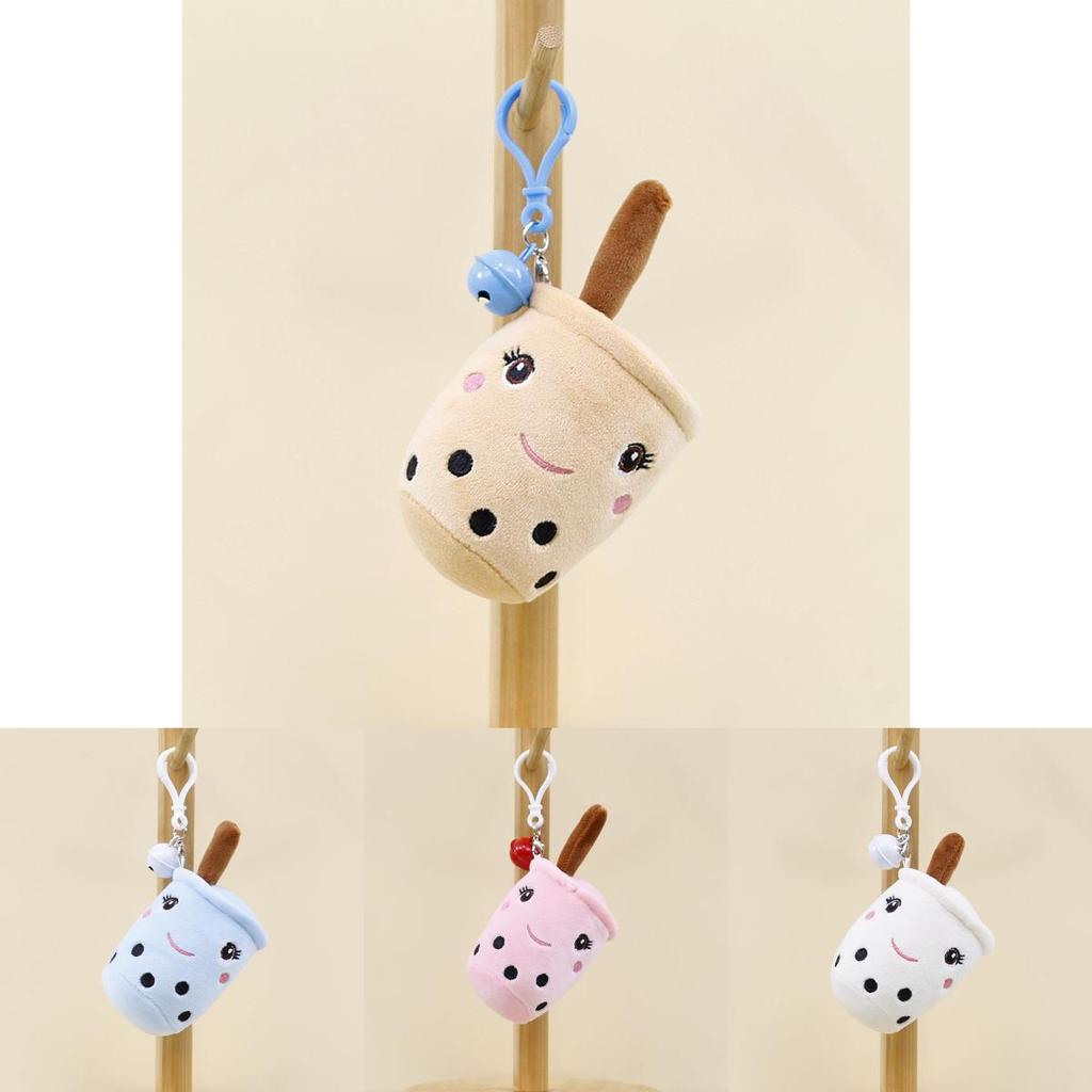 Plush Endearing Milk Tea Cup Keychain Doll Ideal For Bags And Holders Key