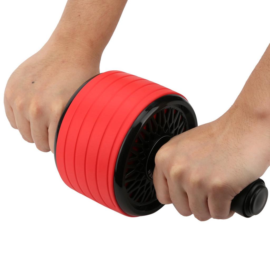 Rueda para Entrenamiento de Músculos Abdominales Rodillo Mango de Esponja Agarre Equipo de Ejercicio para la Cintura Gimnasio Fuerza Corporal Potencia Fitness