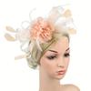 1pc Elegant Mesh Flower Fascinator Hat with Pink Floral Accents and Tulle Detail - Vintage-Inspired Hair Accessory for Parties, Tea Parties