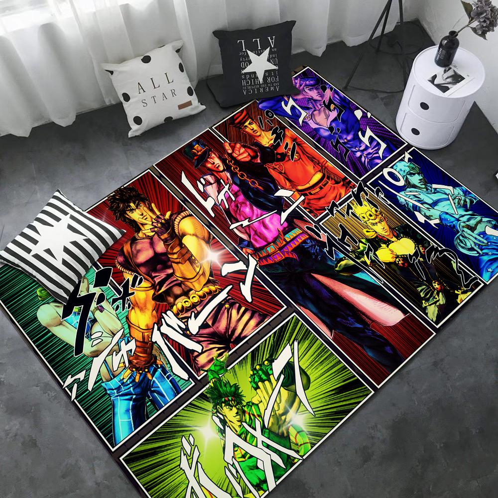 Carpet JoJo S Bizarre Adventure Door Mat Kids Room Bedroom Decoration Balcony Anti-Slip Doormat Living Room Household Carpets