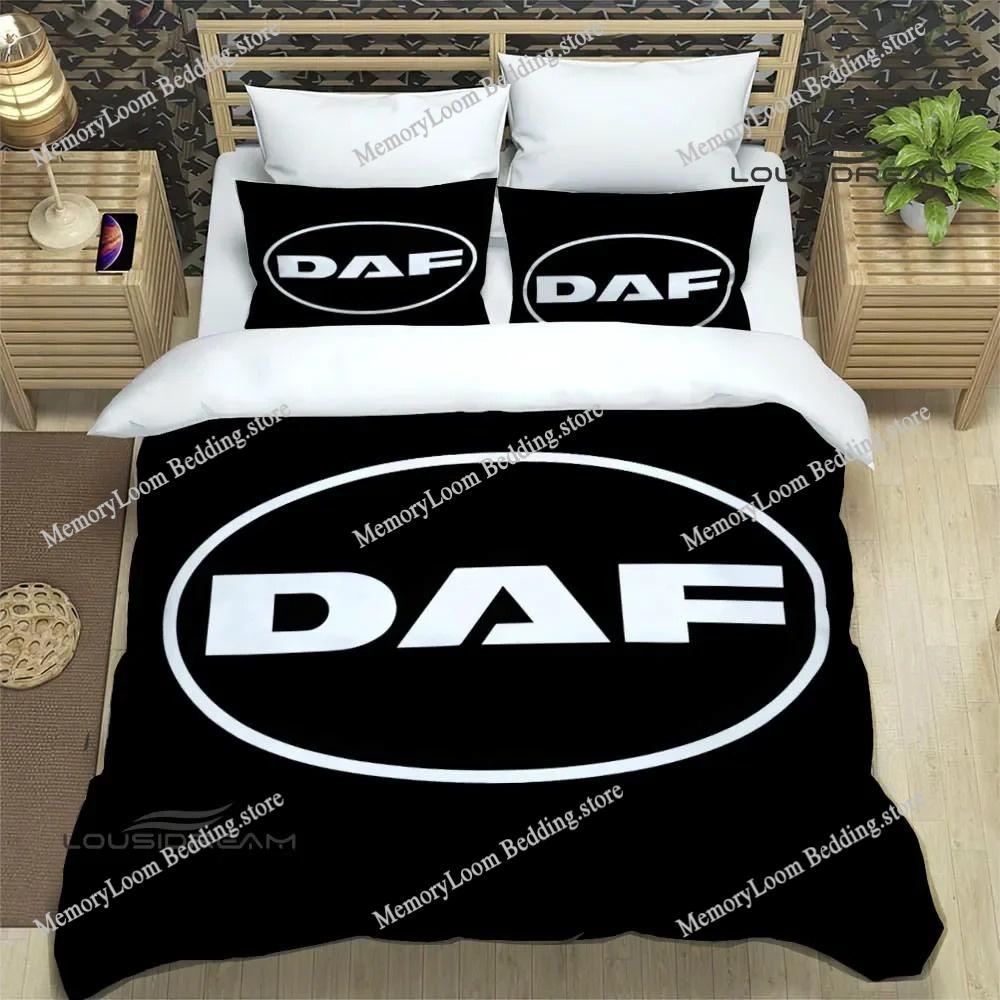 Set Biancheria da Letto Stampata Retrò Camion DAF 3D Set di Biancheria da Letto Raffinato Copripiumino Set Copripiumino Set Biancheria da Letto Lusso Regalo di Compleanno