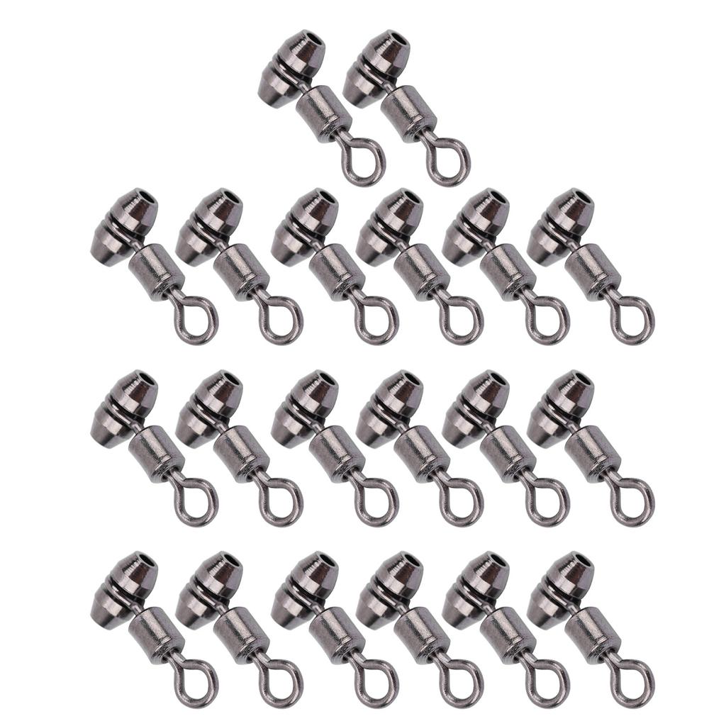 20pcs Copper Enhanced Version American Swivel Hook Gear Connector Fishing EquipmentOval Medium