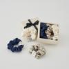 VILLA DE SILK Baby Scrunchie 3set(White/Silver/Navy)