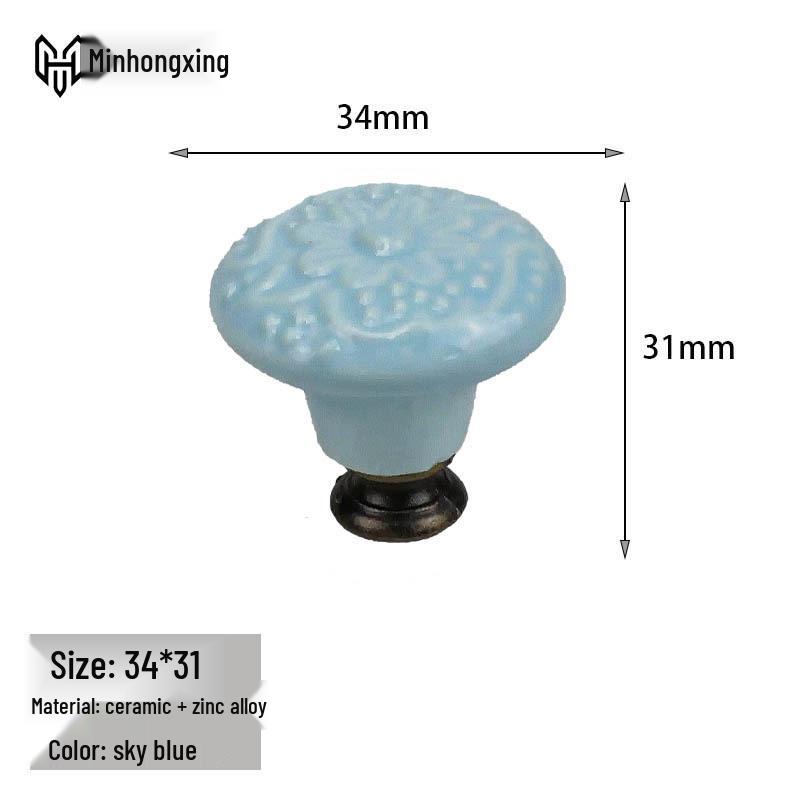 

Embossed Floral Ceramic Handle for Children s Furniture