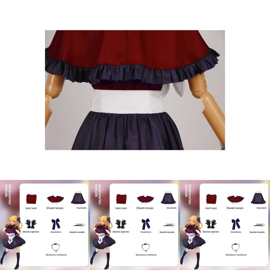 Ko No Oshi Hoshino Rubii Cosplay Stage Costume Dress Set Halloween Role Party