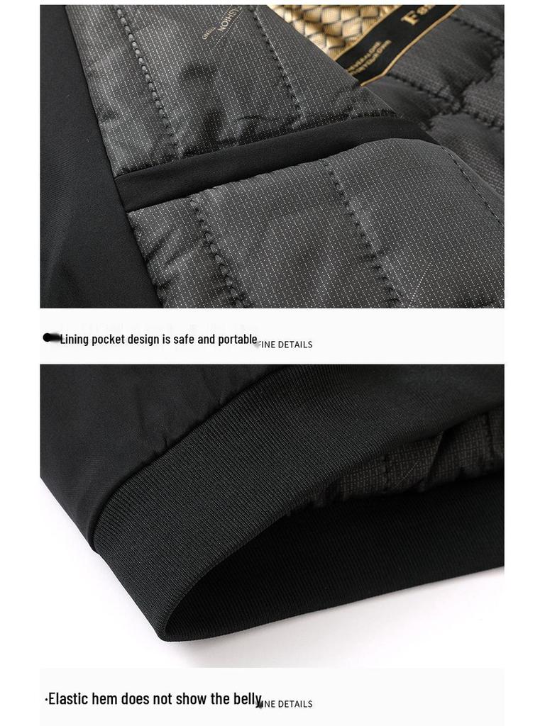 2025 Men's Autumn & Winter Cotton Jacket - New Style Casual Warm Coat for Middle-aged Dads