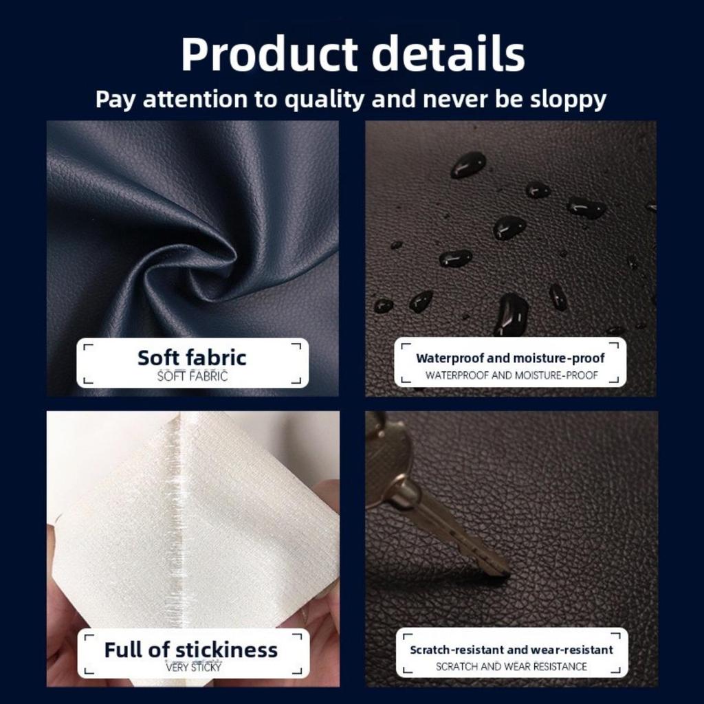 Large Self-Adhesive Faux Leather Repair Patch for Sofas, Car Seats, and More