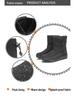 Women's Winter 2025 Fleece-lined Long Tube Snow Boots - Warm, Lightweight, Polyurethane, Cotton