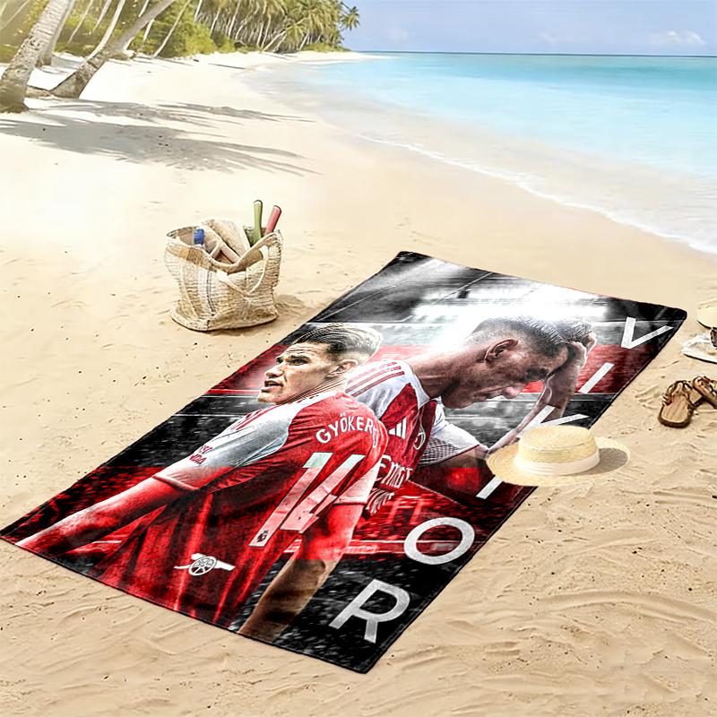 1pc Football Club Beach Towel, Multi-functional Beach Towel for Outdoor Activities Beach Swimming and Travel