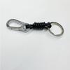 Retro Alloy Cowhide Keychain with Hand-Woven Belt - Men's Business Gift Key Ring for Car and Mountaineering Enthusiasts