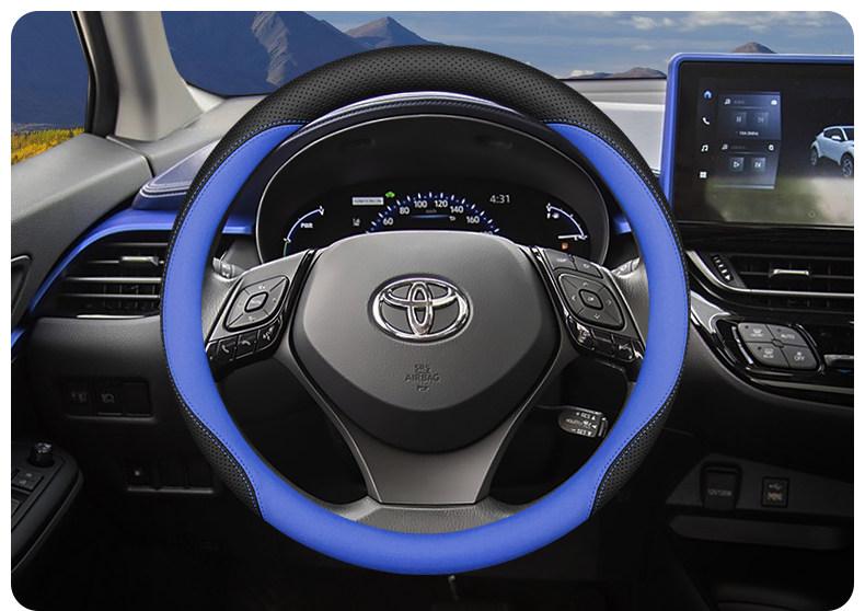 Toyota CHR Stuurwielhoes - Yizhe Ultra-Dun Echt Leer, Gebruik in Vier Seizoenen, Interieur Modificatie Accessoire