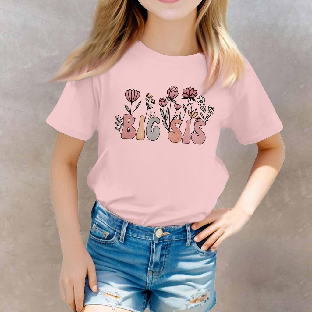 Toddler Girl Boy T-Shirts Kids Top Boys And Girls Printed Short Sleeved T-shirt