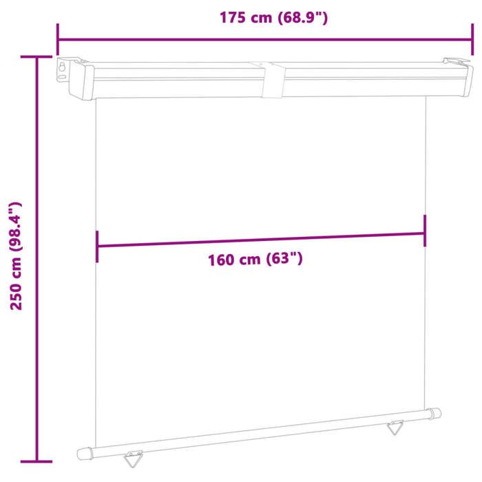 VidaXL Balcony Side Awning Sunshade Windbreak for Balcony Patio Terrace Outdoor UV and Water Resistant 48440
