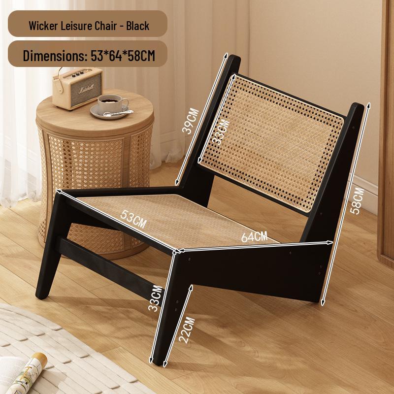

Eco-Friendly Ergonomic Rattan Chair: Bamboo Outdoor & Indoor Leisure Seating