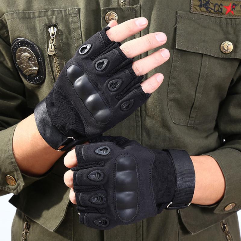 Tactical Hard Knuckle Half Finger Cycling Gloves Men's Army Military Combat Hunting Shooting Airsoft Paintball Duty Fingerless