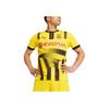 Puma Borussia Dortmund Retro Sportmode Logo Schriftzug Rundhals Kurzarm Fußballshirt Herren Oberteile Schwarz Gelb 77568001