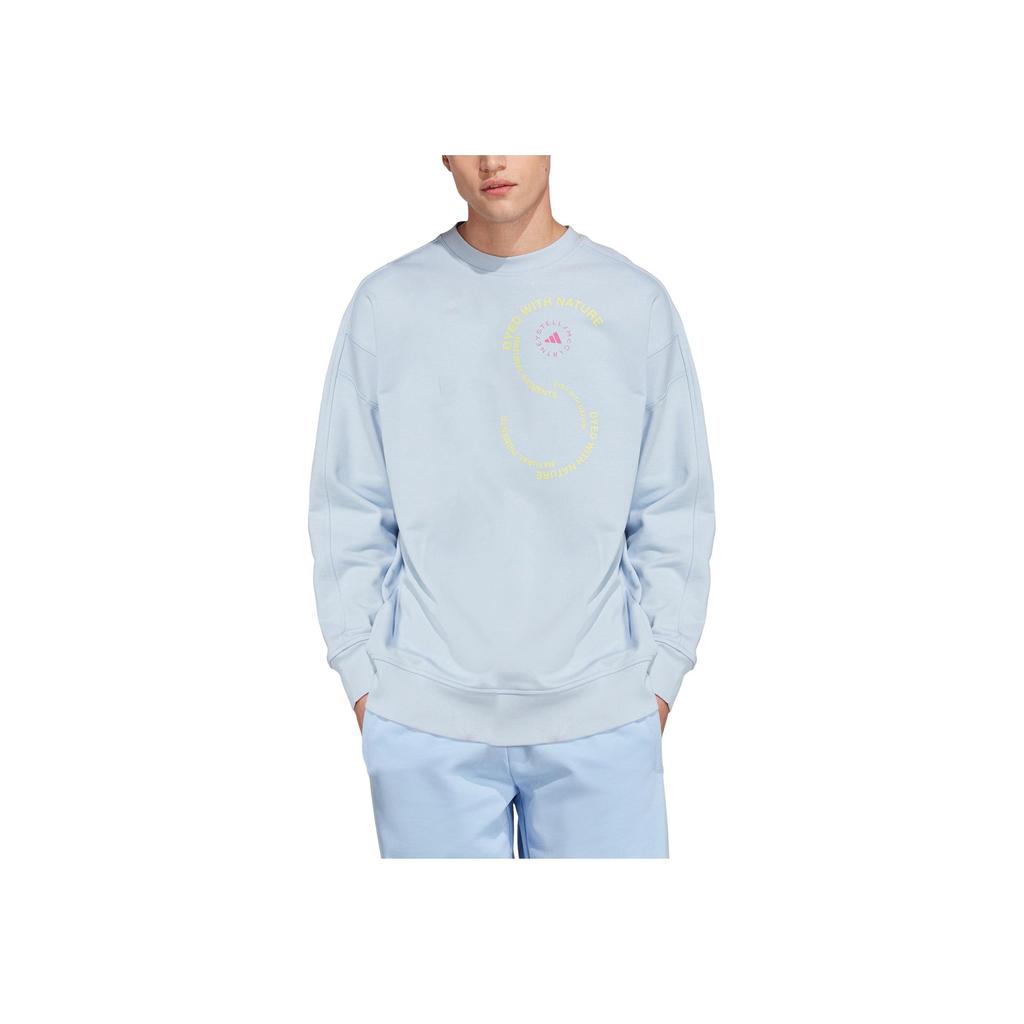 adidas Women's "Dyed With Nature" Printed Crewneck Sweatshirt Light Blue IA7716