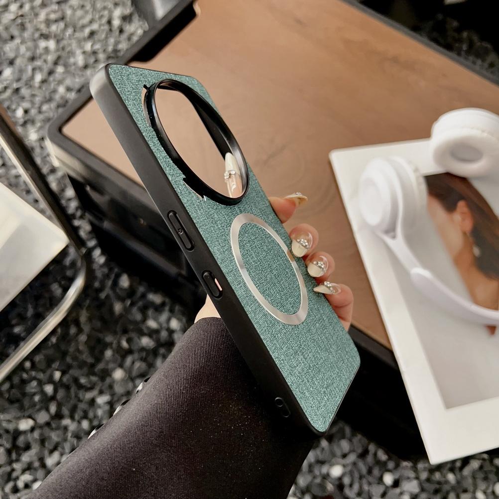 Magsafe Magnetic Plain Leather Case For Nothing Phone 3a Pro Phone 3a Nothing Phone 2a Luxury Cloth Wireless Charging Cover