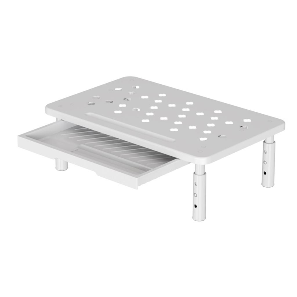 Computer Monitor Stand 3 Height Adjustable Desk Organizer with Drawer Laptop Stand for Office Home School Supplies