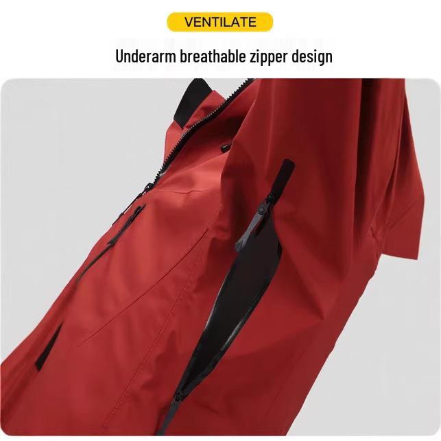 Giacca da Alpinismo Hardshell da Uomo Impermeabile Antivento con Cappuccio - Traspirante, Confortevole, Capospalla Casual da Esterno per Autunno/Inverno