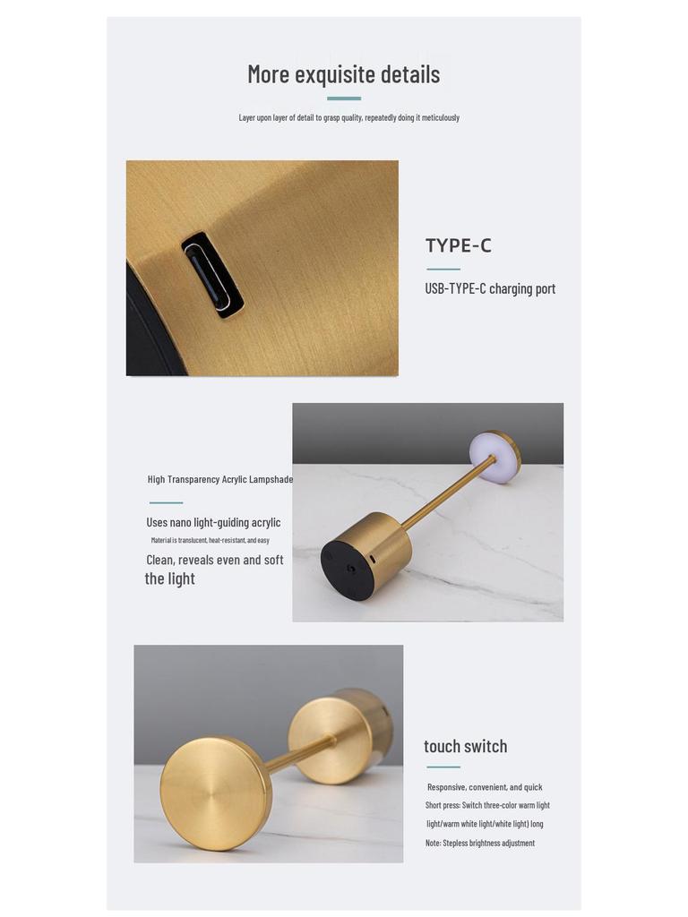 I-shaped USB Night Light: Eye-friendly Touch Lamp for Bars & Desktops